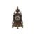 French antique clock exemplifies the Baroque (Louis XV) style in its ornate, gilded bronze design. Crafted by Japy Frères
