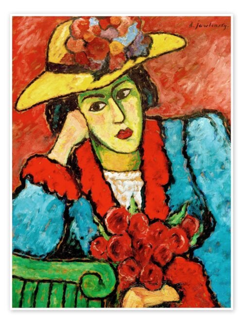 On Auction: Lady with Yellow Straw Hat<br>Alexej von Jawlensky (1864–1941